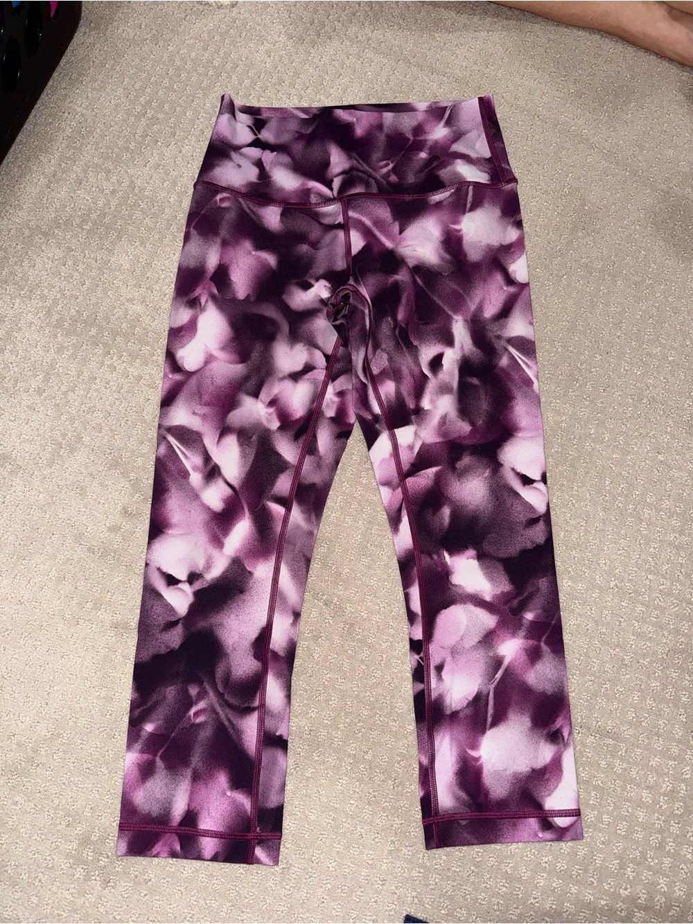 Lululemon Purple Marble Print Active Leggings